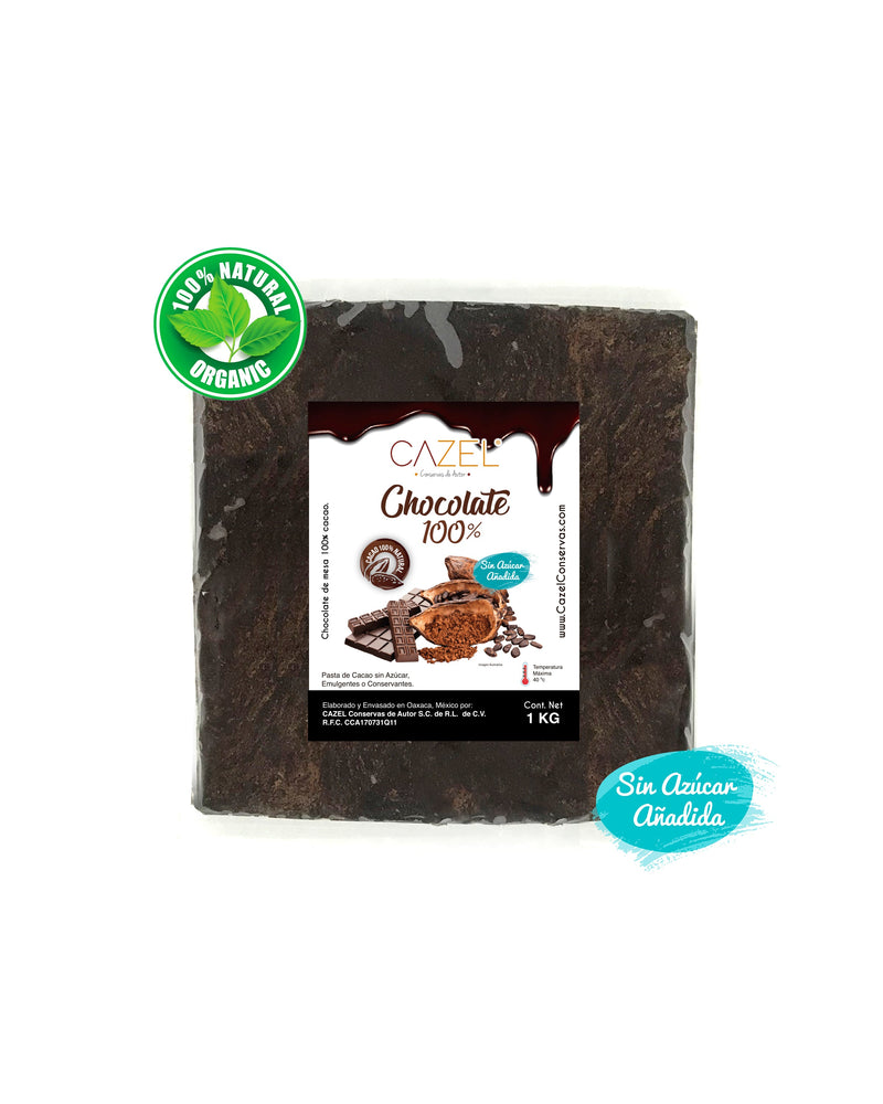 Chocolate 100% Marqueta 1KG
