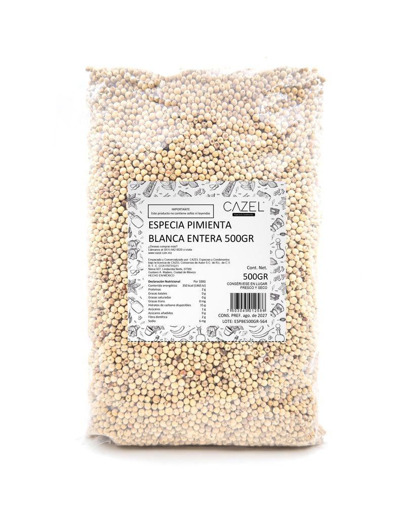 Pimienta Blanca Entera 500GR