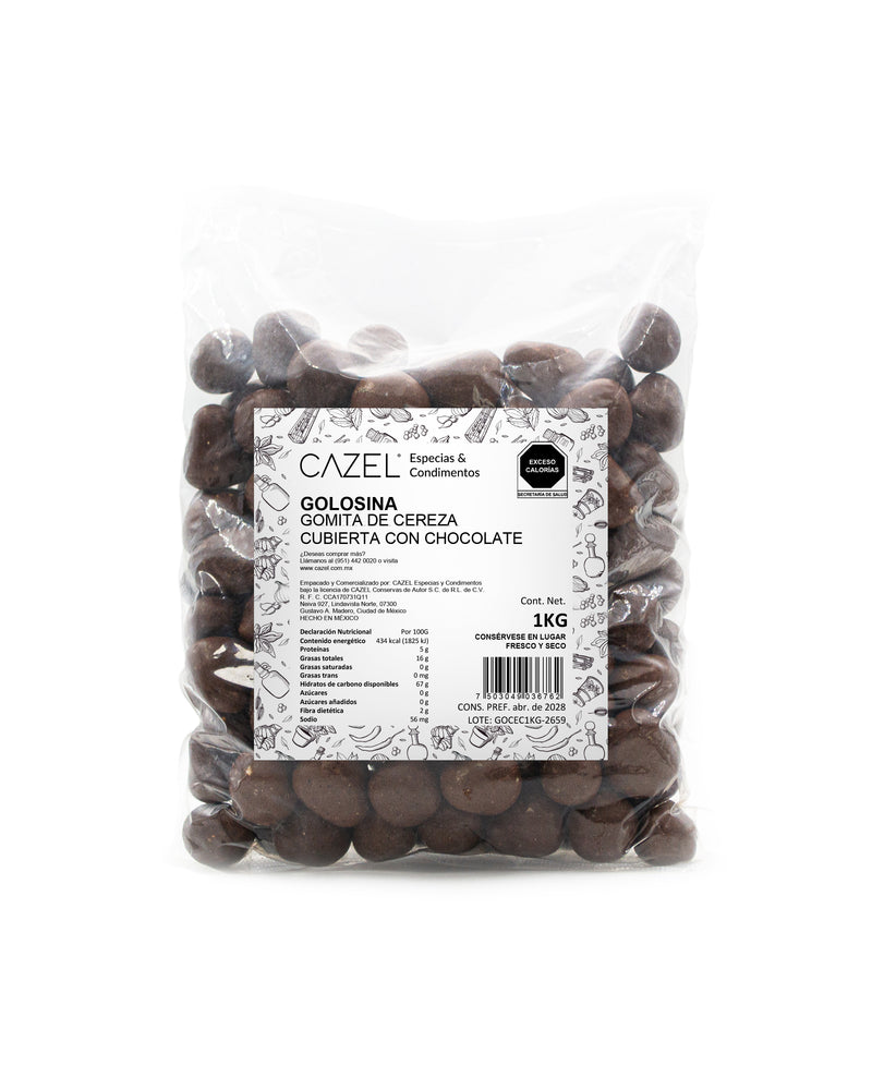 Gomita de Cereza Cubierta con Chocolate 1KG