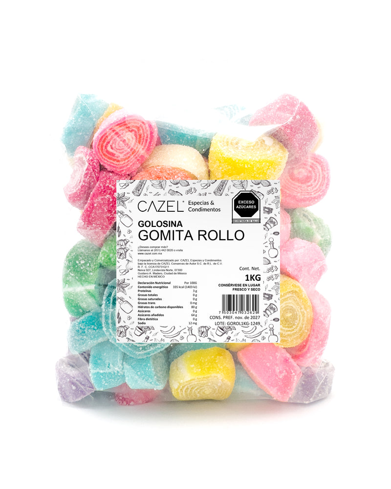 Gomita Rollo Varios Sabores 1KG