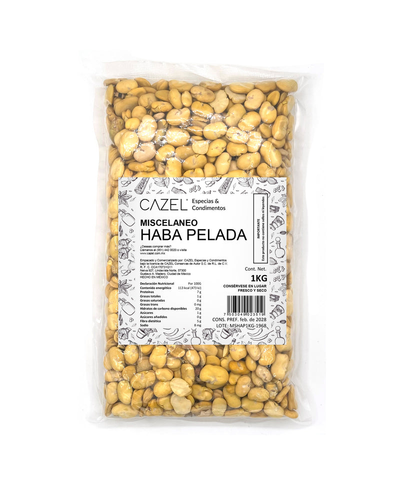 Haba Entera Pelada 1KG