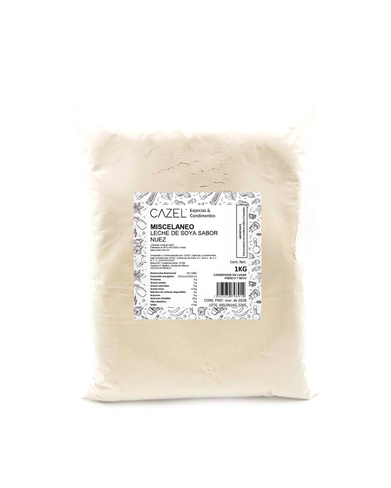 Leche De Soya En Polvo Sabor Nuez 1kg