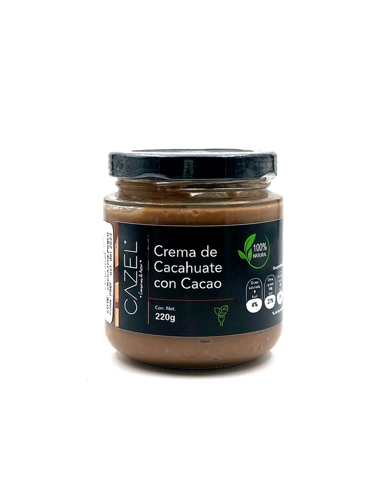 Crema de Cacahuate con Cacao sin Azúcar 220g