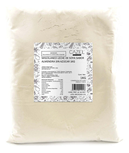 Leche De Soya En Polvo Sabor Almendra Sin Azúcar 1kg